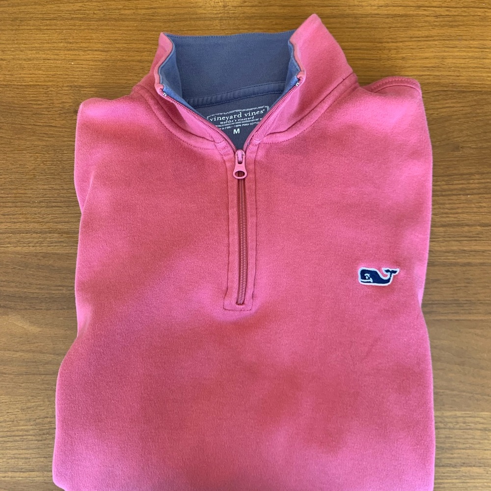 Vineyard Vines pink quarter zip size M
